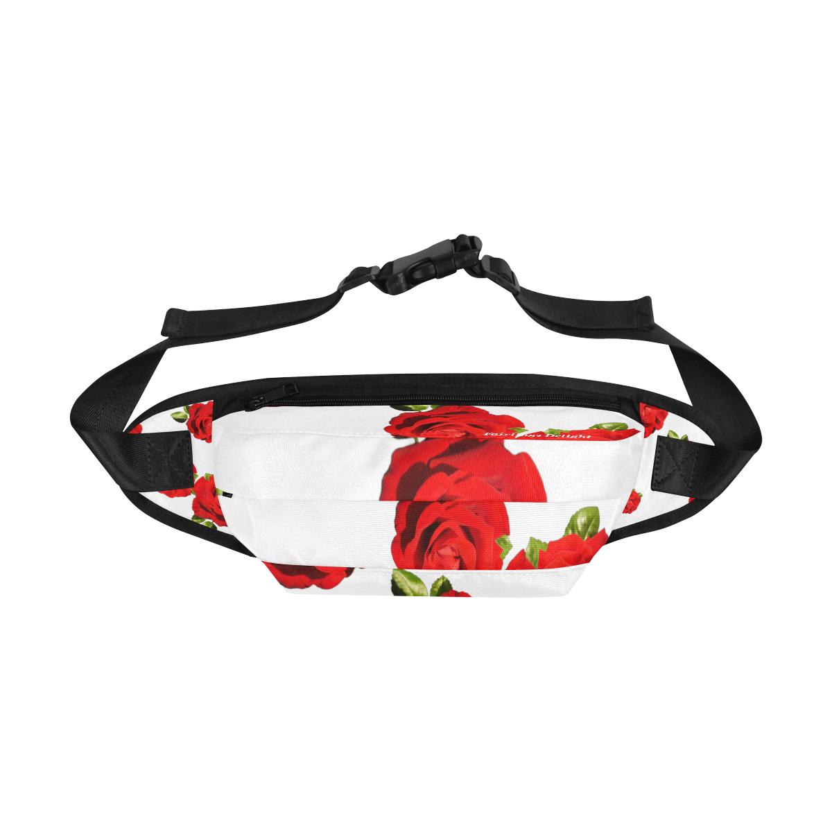 Fairlings Delight's Floral Luxury Collection- Red Rose Fanny Pack/Large 53086a Fanny Pack/Large (Model 1676)