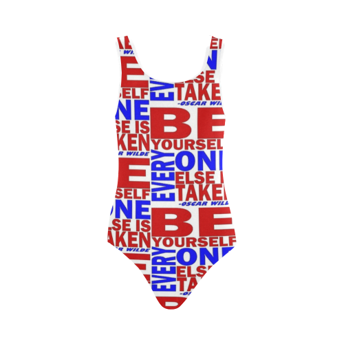 BE YOURSELF...EVERYONE ELSE IS TAKEN 2 Vest One Piece Swimsuit (Model S04)