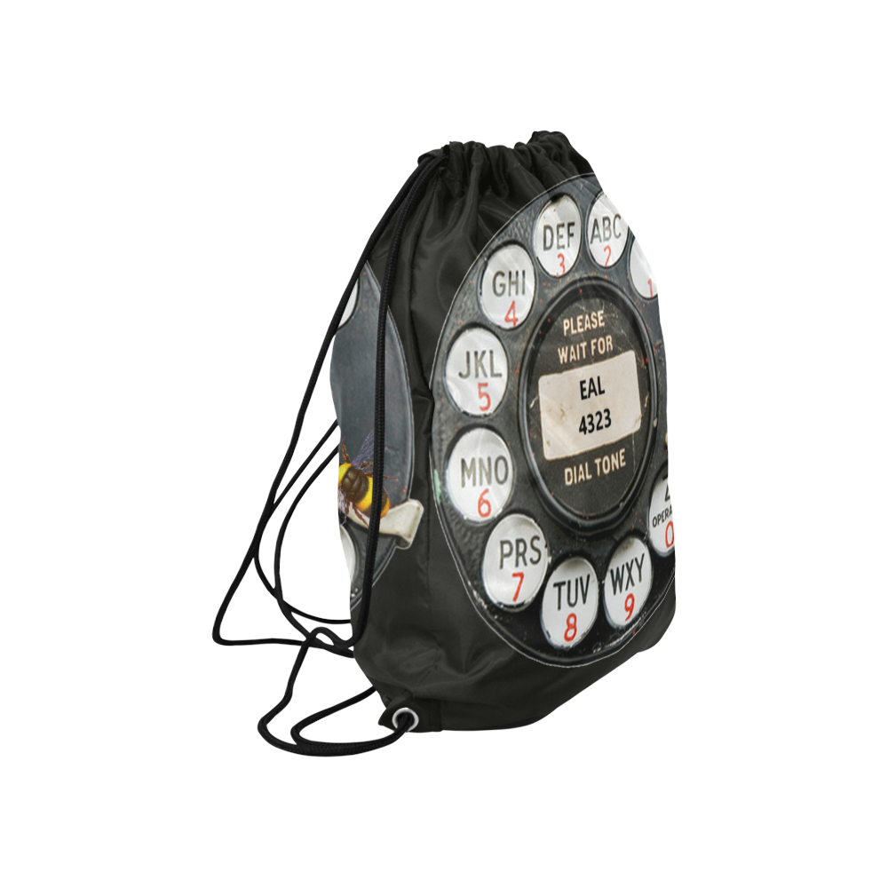 The Bee Large Drawstring Bag Model 1604 (Twin Sides)  16.5"(W) * 19.3"(H)