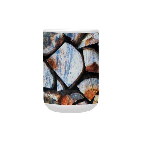 Wood Pattern by K.Merske Custom Ceramic Mug (15OZ)