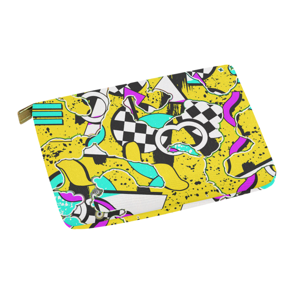 Shapes on a yellow background Carry-All Pouch 12.5''x8.5''