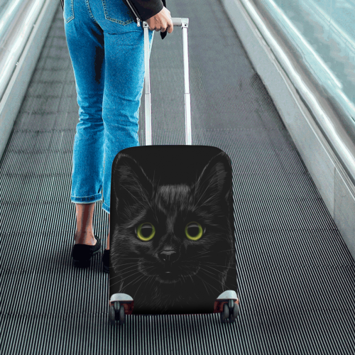 Black Cat Luggage Cover/Small 18"-21"