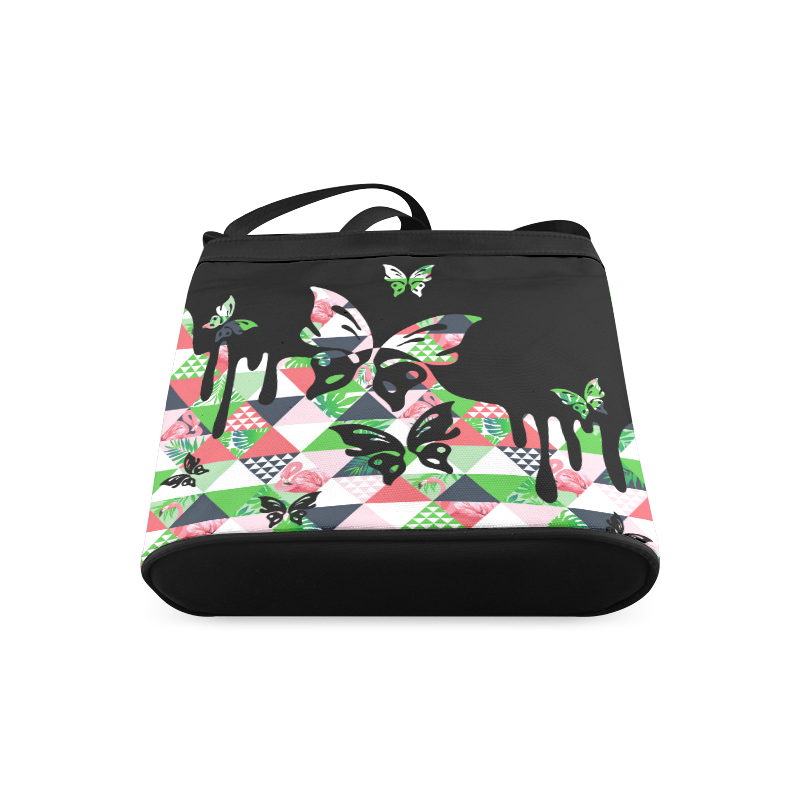 Animals Nature - Splashes Tattoos with Butterflies Crossbody Bags (Model 1613)