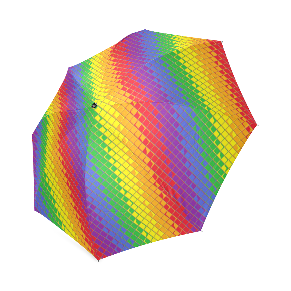 Rainbow Pattern by K.Merske Foldable Umbrella (Model U01)