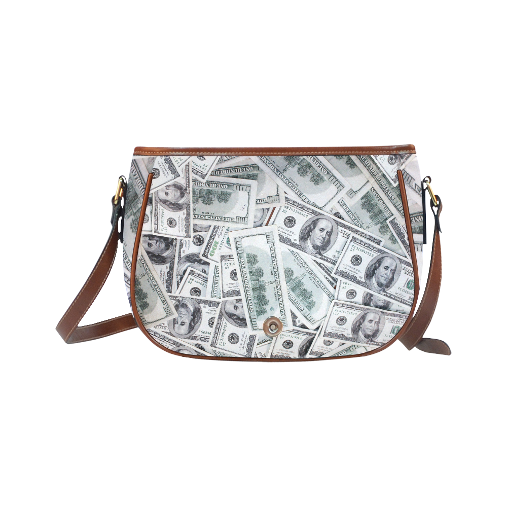 Cash Money / Hundred Dollar Bills Saddle Bag/Small (Model 1649) Full Customization