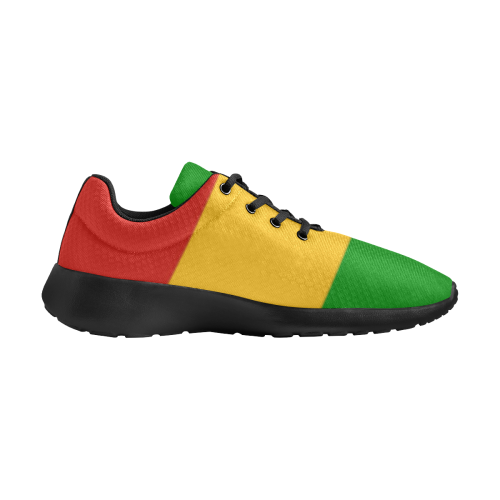 Rastafari Flag Colored Stripes Men's Athletic Shoes (Model 0200)