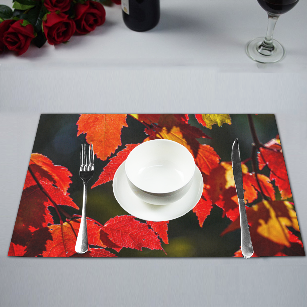 Red Leaf 3 Placemat 12’’ x 18’’ (Set of 2)