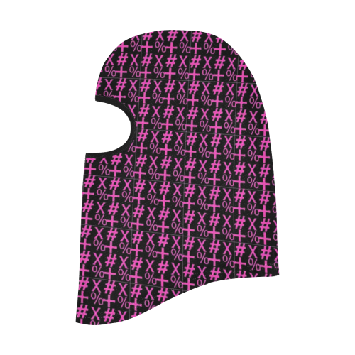 NUMBERS Collection Symbols Pink/Black All Over Print Balaclava