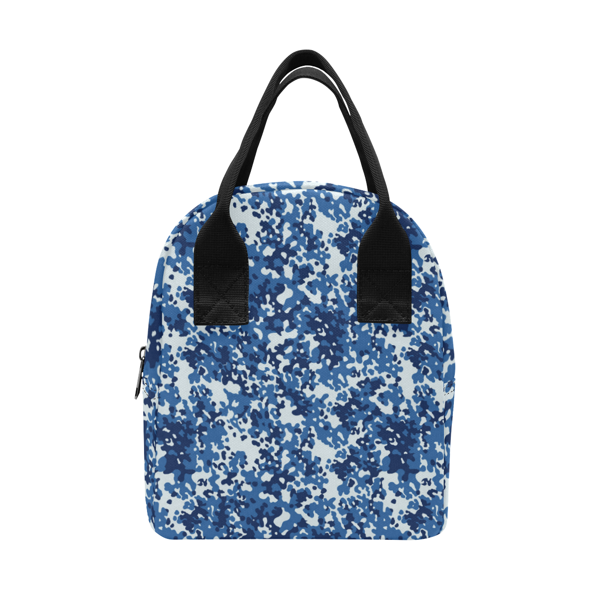 Digital Blue Camouflage Zipper Lunch Bag (Model 1689)