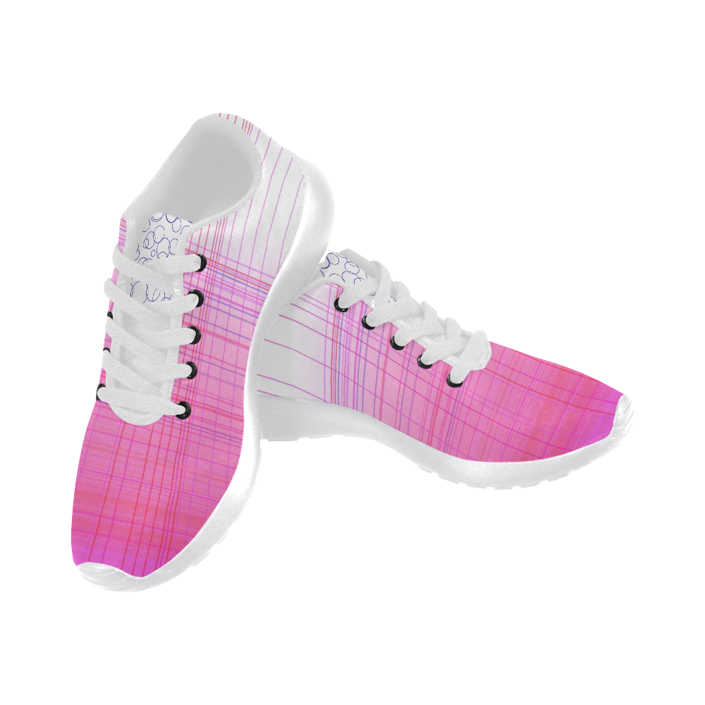 Shoes with Pink ethnic blocks Women’s Running Shoes (Model 020)