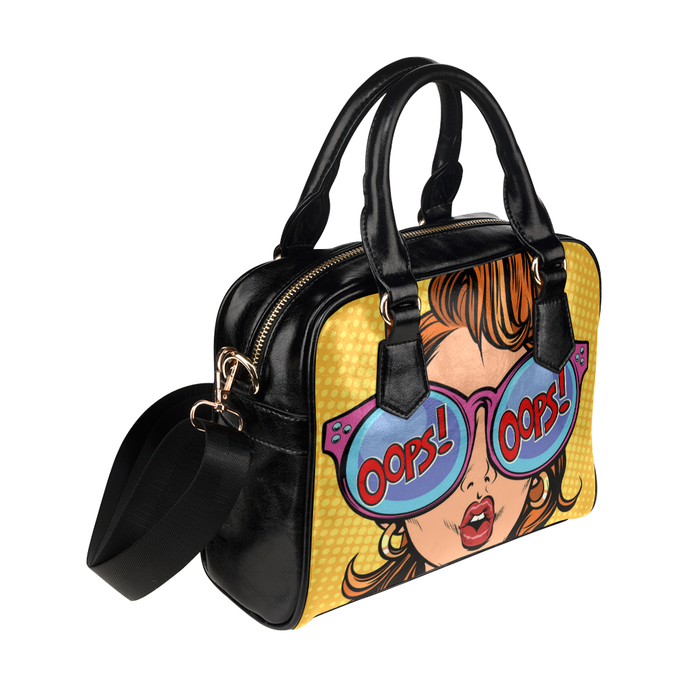 Oops Girl Pop Art Shoulder Handbag (Model 1634)