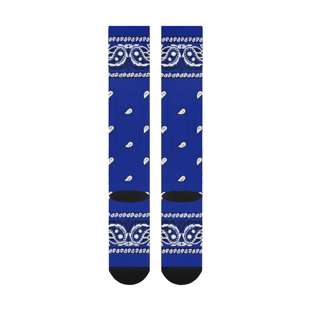 KERCHIEF PATTERN BLUE Over-The-Calf Socks