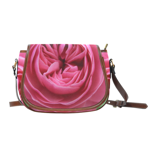Rose Fleur Macro Saddle Bag/Small (Model 1649) Full Customization