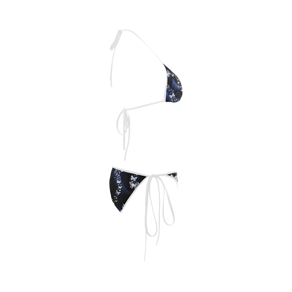blue butterflies mon Custom Bikini Swimsuit