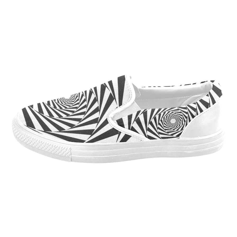 Spiral Men's Unusual Slip-on Canvas Shoes (Model 019)