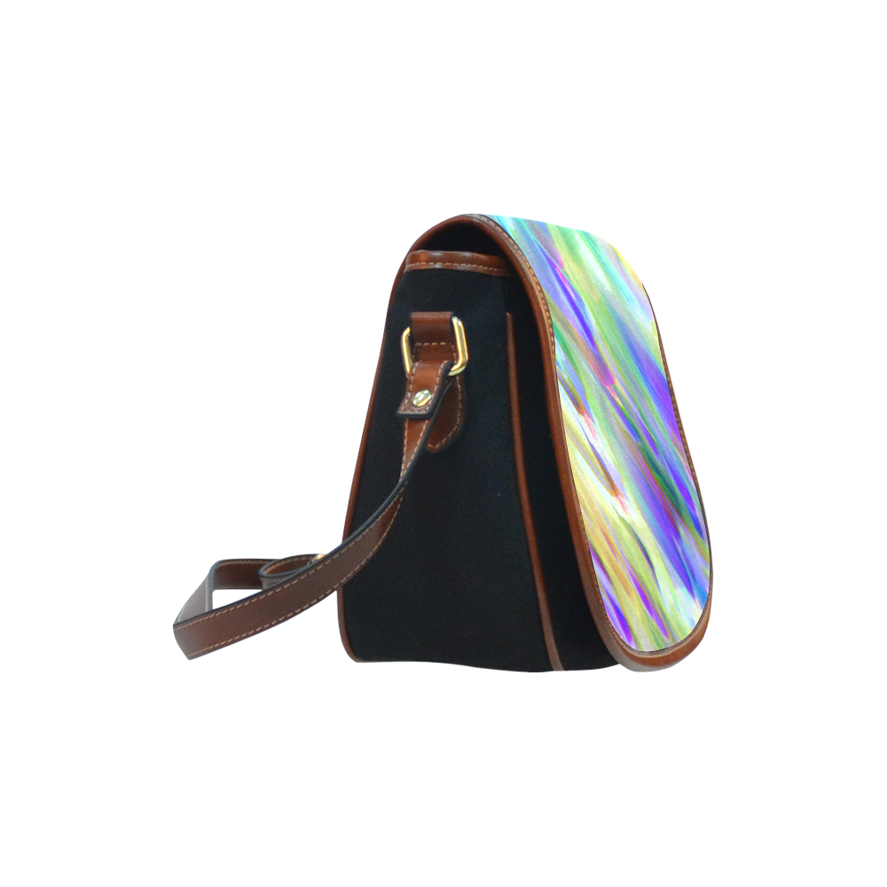 Colorful digital art splashing G401 Saddle Bag/Small (Model 1649)(Flap Customization)