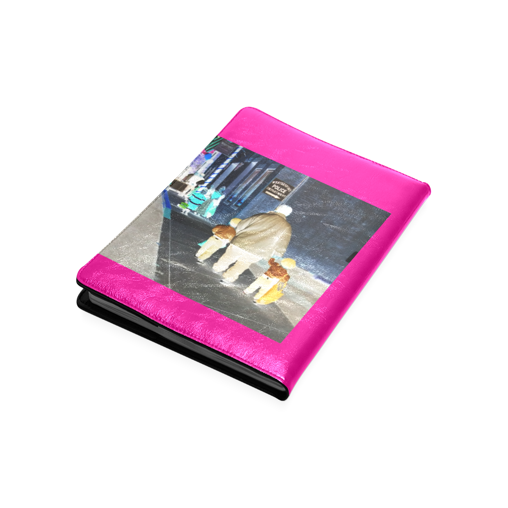 Ghosts roaming the street (pink) Custom NoteBook B5