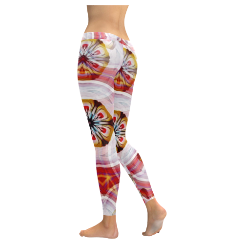 Painted Mandala Women's Low Rise Leggings (Invisible Stitch) (Model L05)