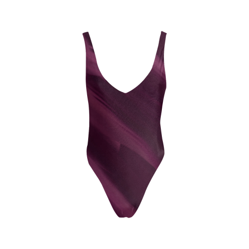 Shades of violet Sexy Low Back One-Piece Swimsuit (Model S09)