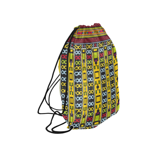 Shapes rows Large Drawstring Bag Model 1604 (Twin Sides)  16.5"(W) * 19.3"(H)