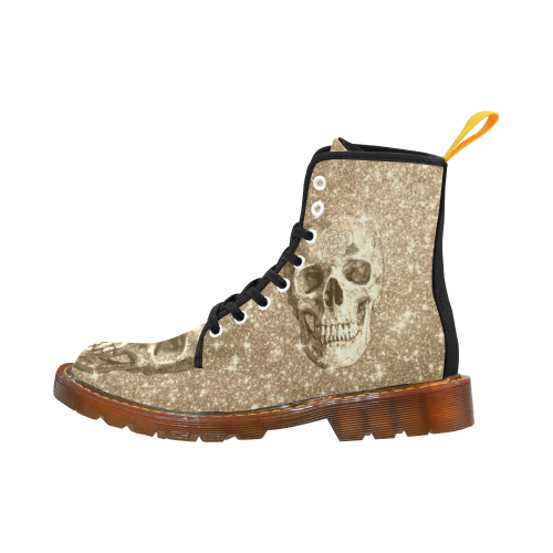 Modern sparkling Skull  by JamColors Martin Boots For Women Model 1203H
