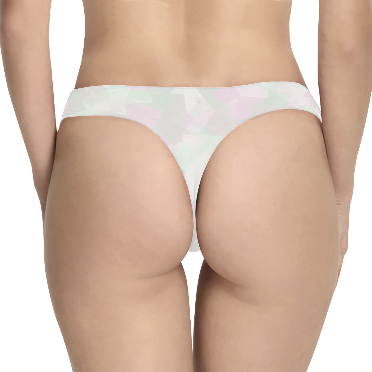 Clear Amour Snuff Mint Women's All Over Print Thongs (Model L30)