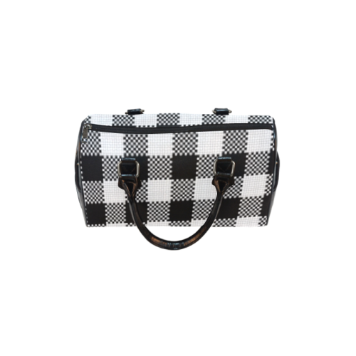 Blk/Wht Plaid Boston Handbag (Model 1621)