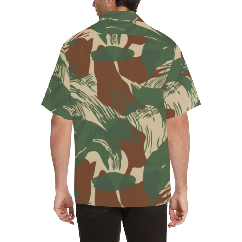 Rhodesian Brushstroke Camouflage v2b Hawaiian Shirt (Model T58)
