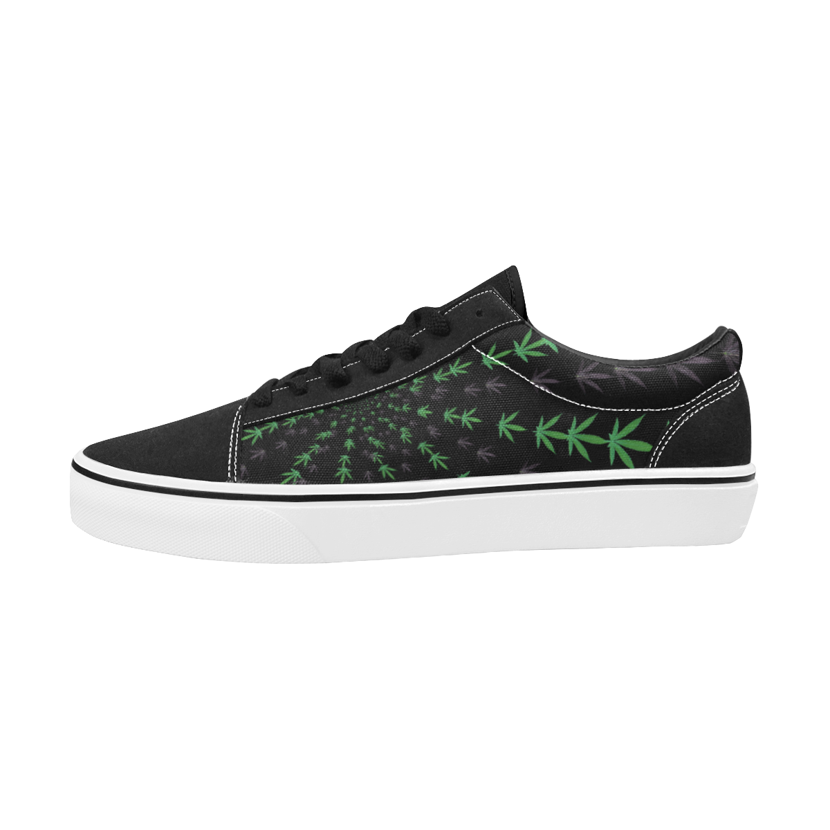 Leafzzz #13 Women's Low Top Skateboarding Shoes (Model E001-2)