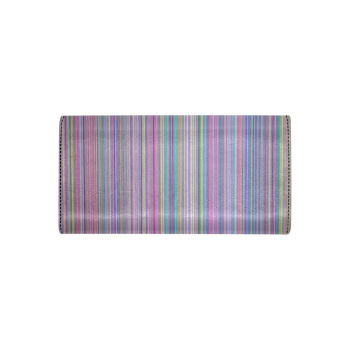 Broken TV screen rainbow stripe Women's Flap Wallet (Model 1707)