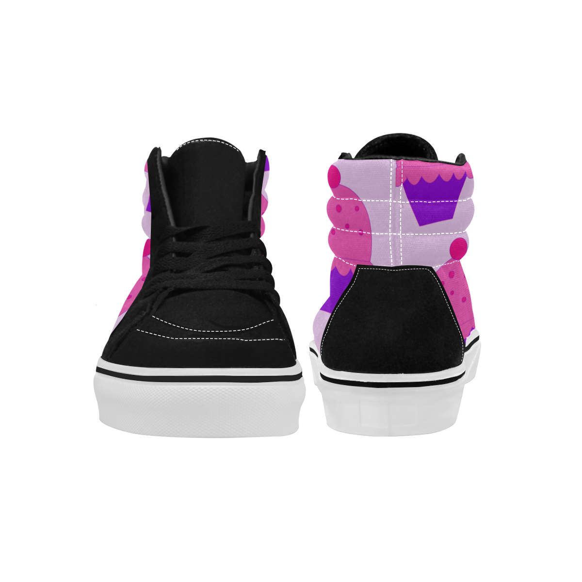 cupcakespink Women's High Top Skateboarding Shoes (Model E001-1)