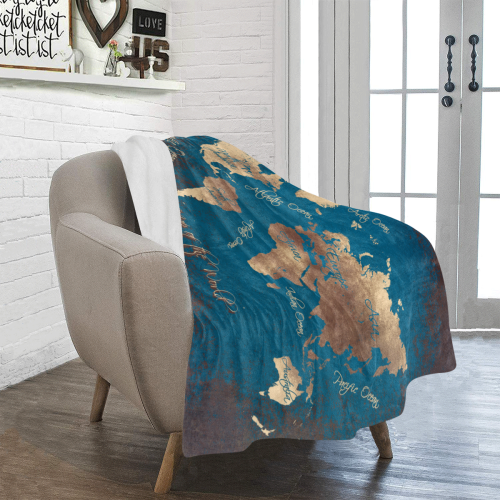 world map #map #worldmap Ultra-Soft Micro Fleece Blanket 40"x50"