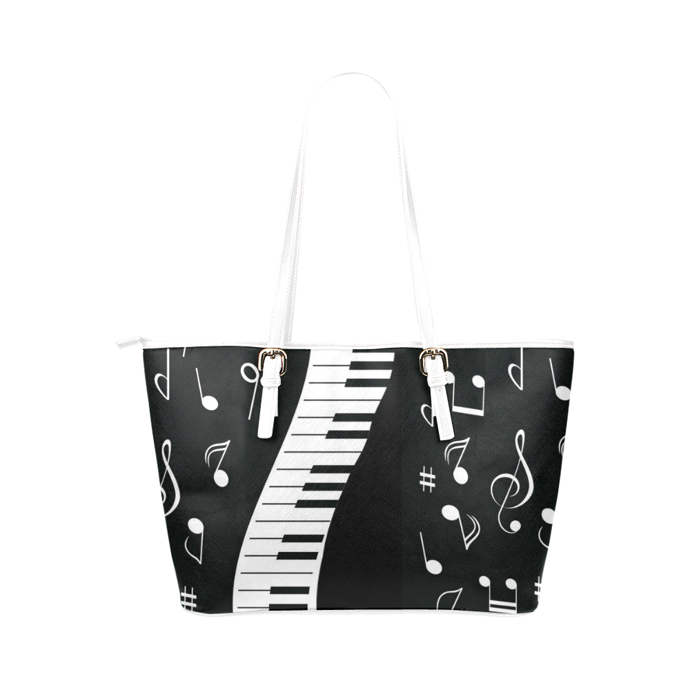 Pianist Leather Tote Bag/Large (Model 1651)