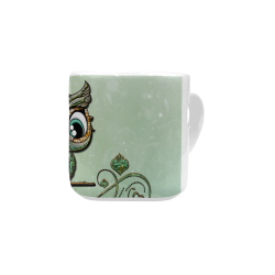 Cute little owl, diamonds Heart-shaped Mug(10.3OZ)