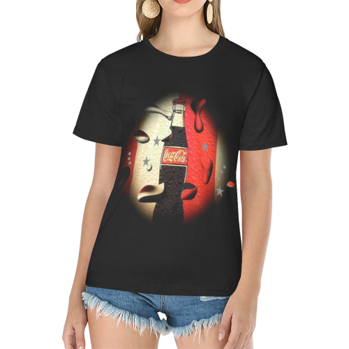 Drink by Artdream Women's Raglan T-Shirt/Front Printing (Model T62)
