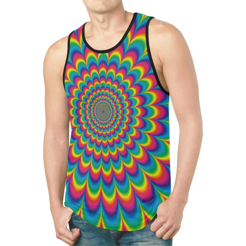 Crazy Psychedelic Flower Power Hippie Mandala New All Over Print Tank Top for Men (Model T46)