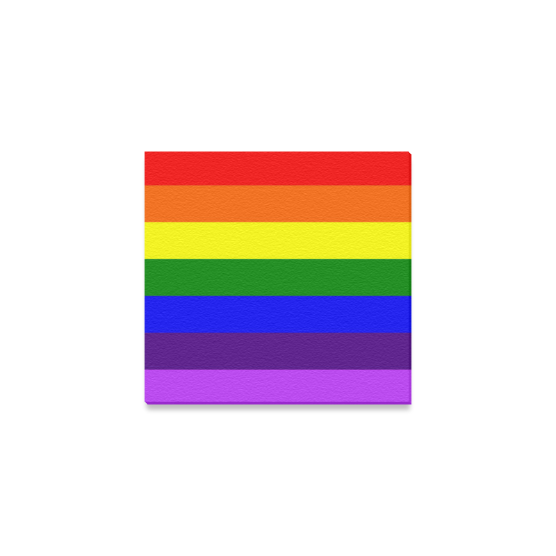 Rainbow Flag (Gay Pride - LGBTQIA+) Canvas Print 6"x4"