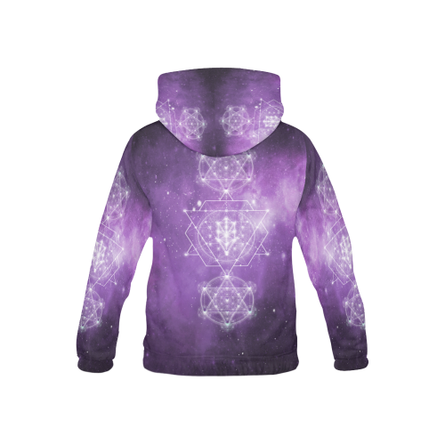 Sacred Geometry Stardust All Over Print Hoodie for Kid (USA Size) (Model H13)