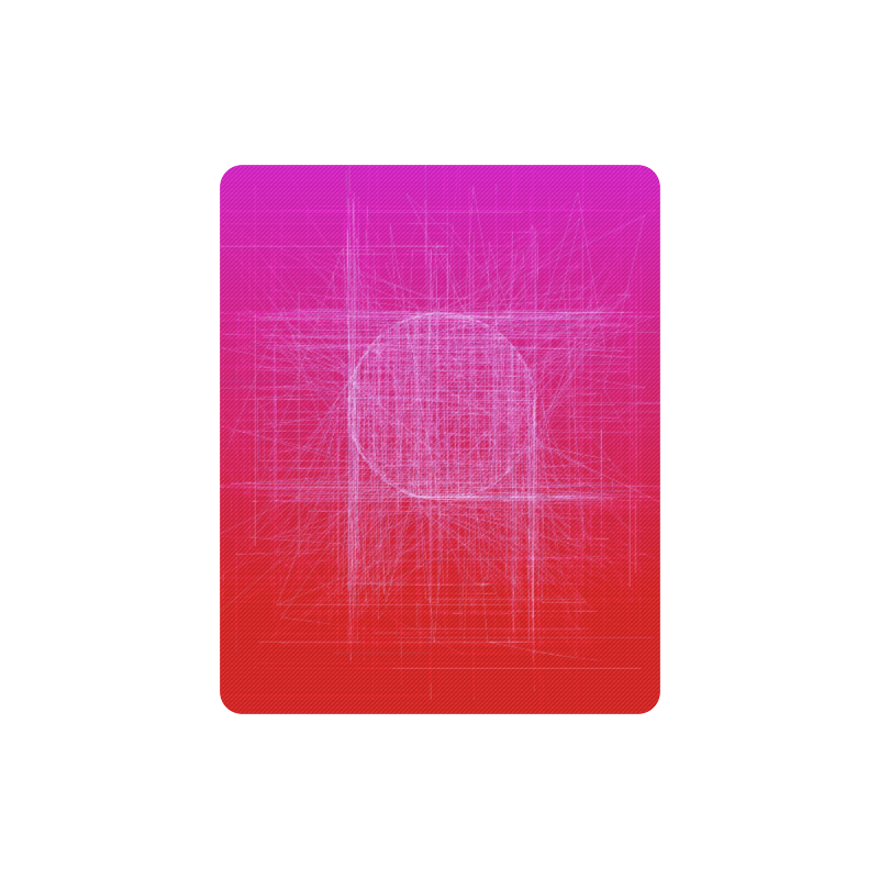 Hot Mess, Red, Pink and Purple Retro Glitch Rectangle Mousepad