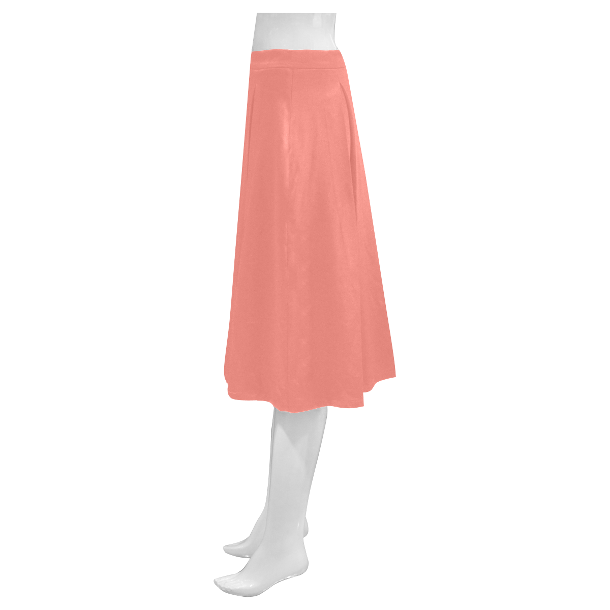 color tea rose Mnemosyne Women's Crepe Skirt (Model D16)