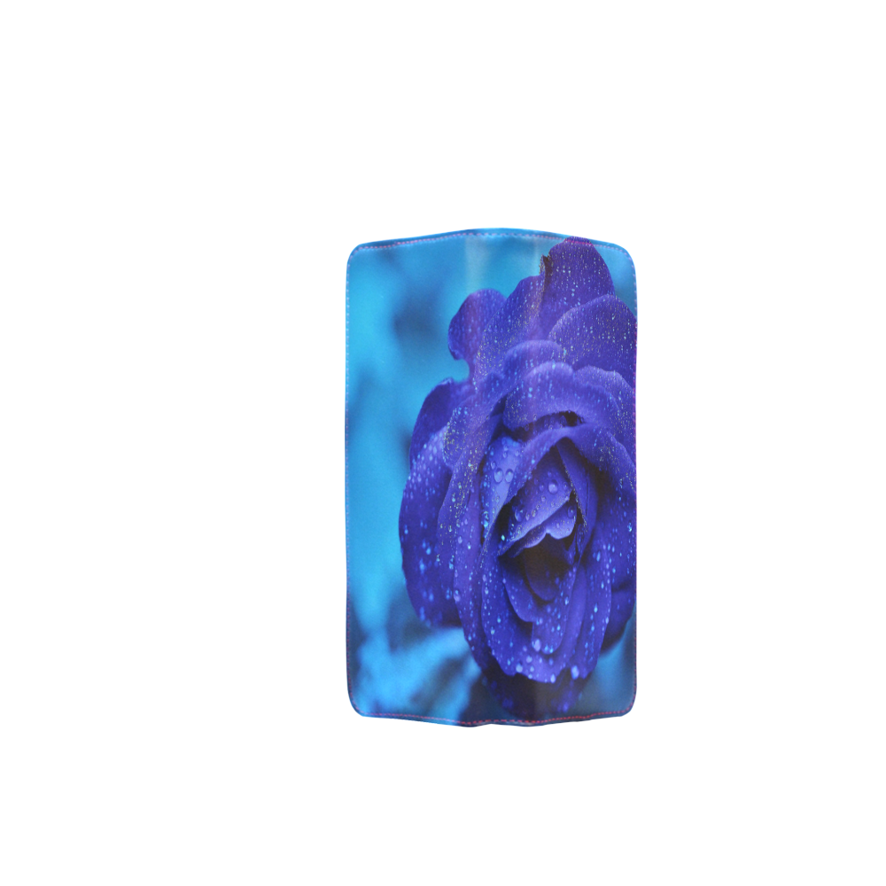 Blue rose Women's Clutch Wallet (Model 1637)