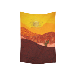 In The Desert Cotton Linen Wall Tapestry 40"x 60"