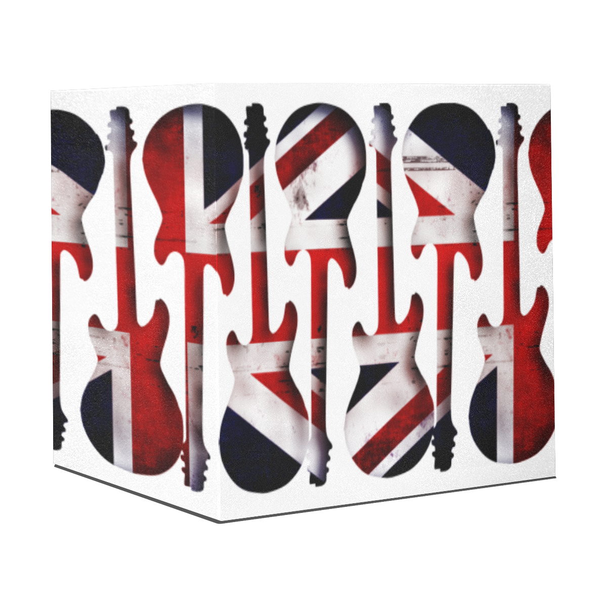 Large British Flag UK Flag Guitars Decorating Gift Wrapping Paper 58"x 23" (5 Rolls)