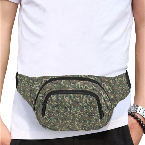 Forest Camouflage Pattern Fanny Pack/Small (Model 1677)