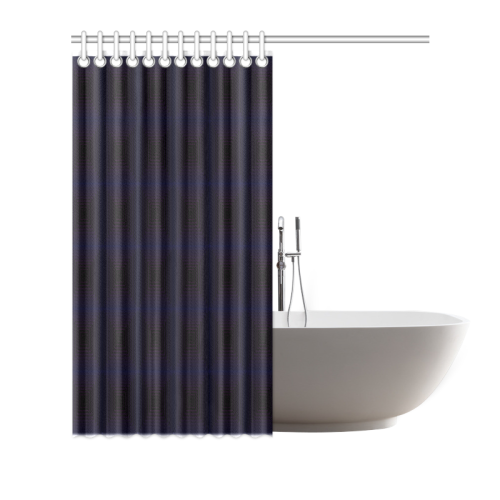 Royal blue on black squares Shower Curtain 72"x72"
