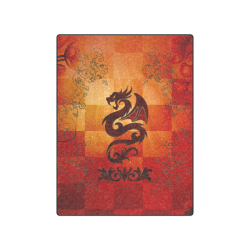 Tribal dragon  on vintage background Blanket 50"x60"