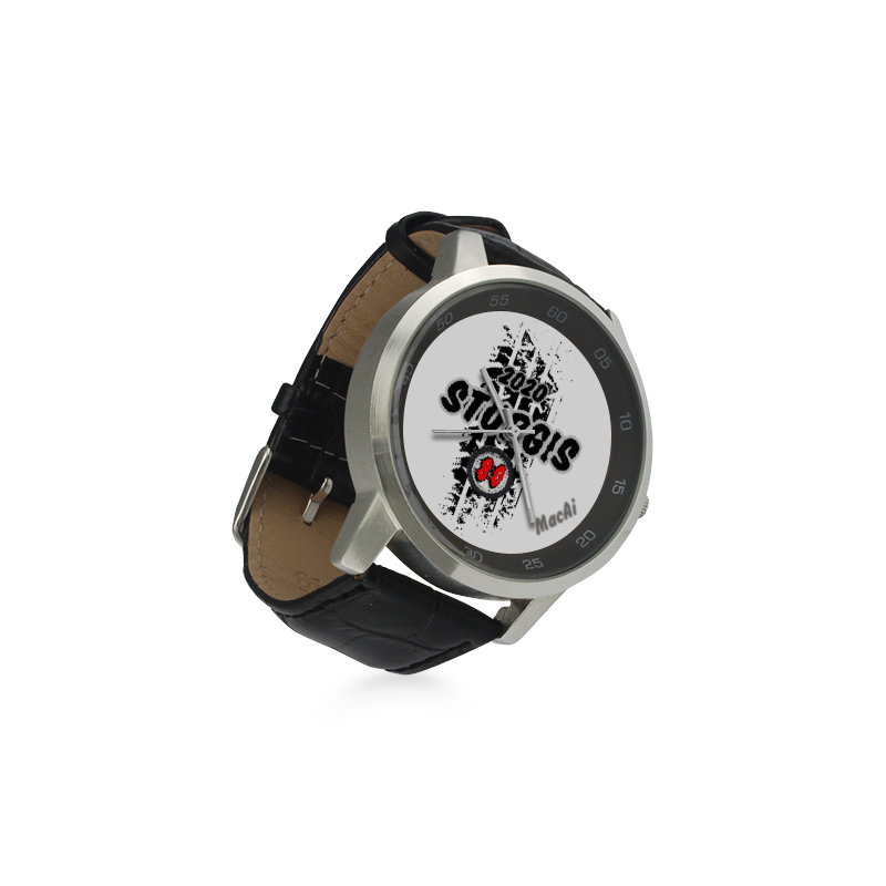 MacAi Custom Sturgis 2 Unisex Stainless Steel Leather Strap Watch(Model 202)