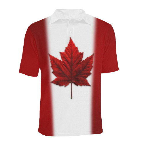 Canada Flag Polo Shirts Men's All Over Print Polo Shirt (Model T55)
