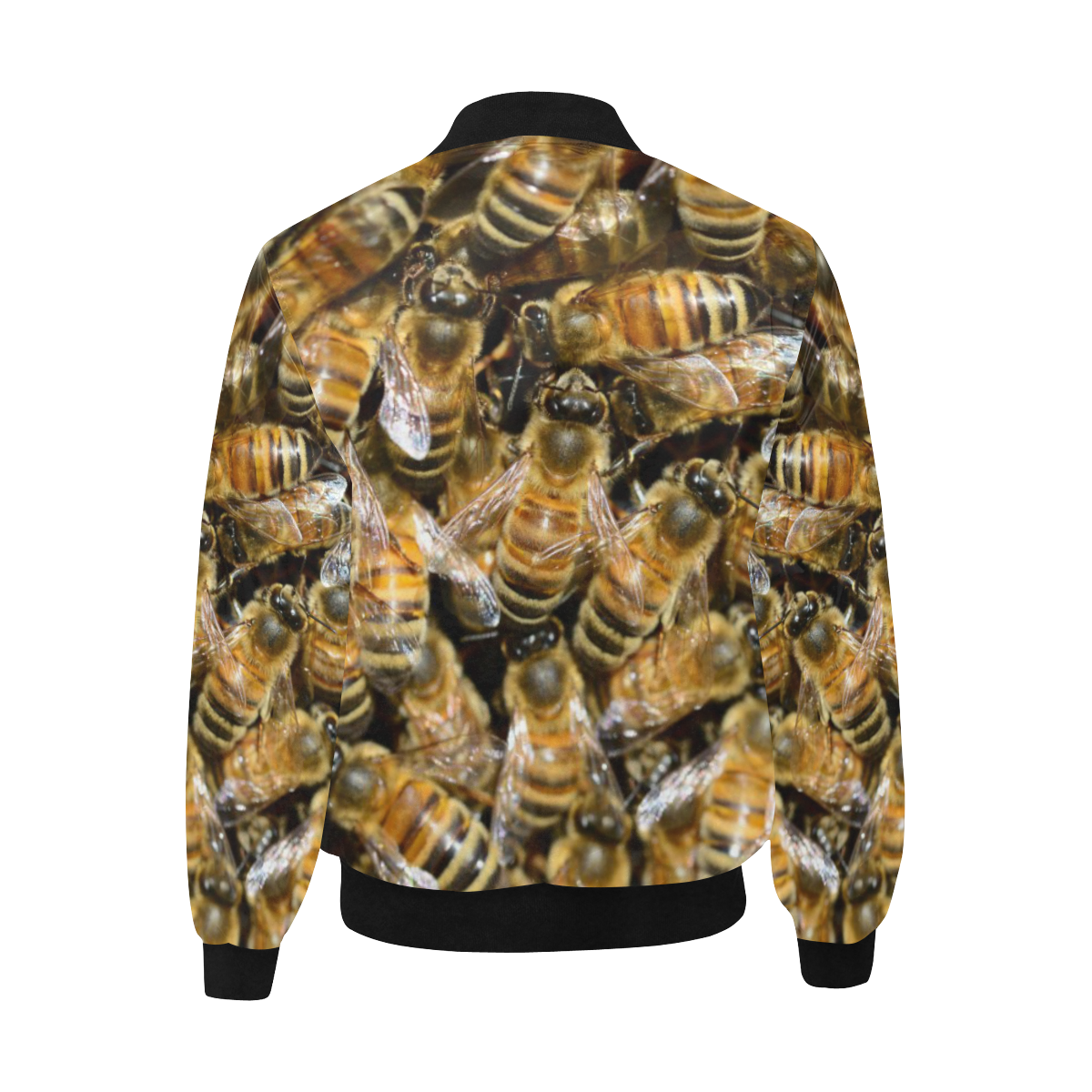 HONEY BEES All Over Print Quilted Bomber Jacket for Men (Model H33)