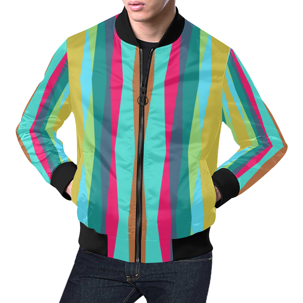 random colors 2 All Over Print Bomber Jacket for Men (Model H19)
